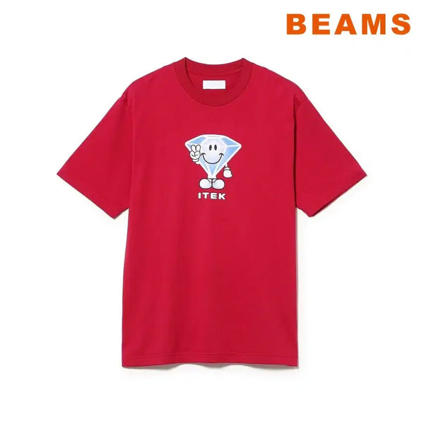 [BUNJANG] BEAMS Ice & Techno Dye T-shirt (Red) / 빔즈 아이스앤테크노 다이디 티셔츠