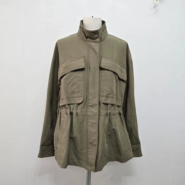 [BUNJANG] SJSJ Linen Blend Jacket Khaki / 한섬  SJSJ  린넨  블랜드 자켓