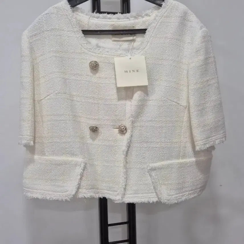 [BUNJANG] Mine Tweed Jacket White / 마인 트위드 자켓 화이트
