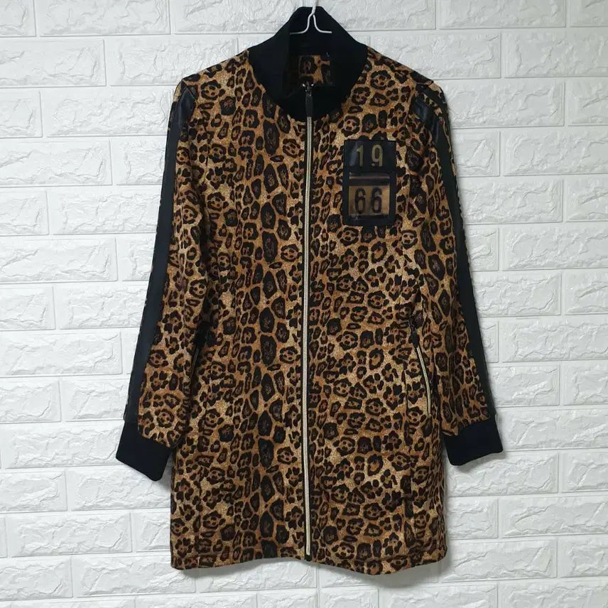 [BUNJANG] NBA Leopard Long Zip-Up Jacket / NBA 레오파드 롱 집업자켓 판매합니다