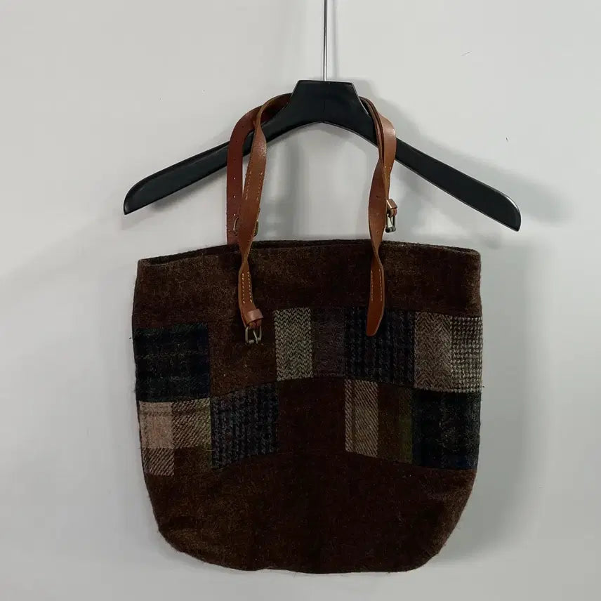 [BUNJANG] Harris Tweed Patchwork Tote Bag / 해리스트위드 패치워크 토트백 (onb.7)