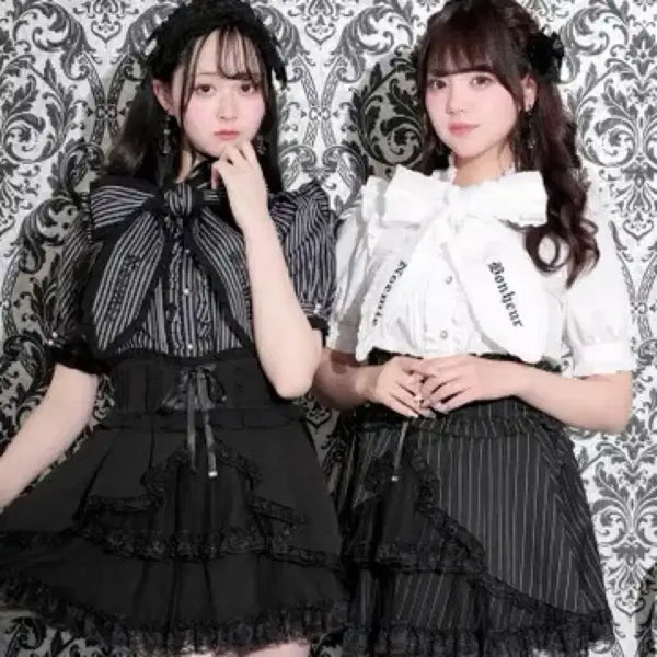 [BUNJANG] No:emi Bowtie Short Sleeve Blouse White / 노에미 보우타이 반팔 블라우스 화이트