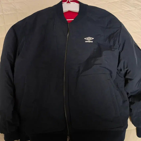 [BUNJANG] Umbro Reversible Blouson Jacket Navy/Red / 엄브로 양면 블루종 자켓 네이비 레드