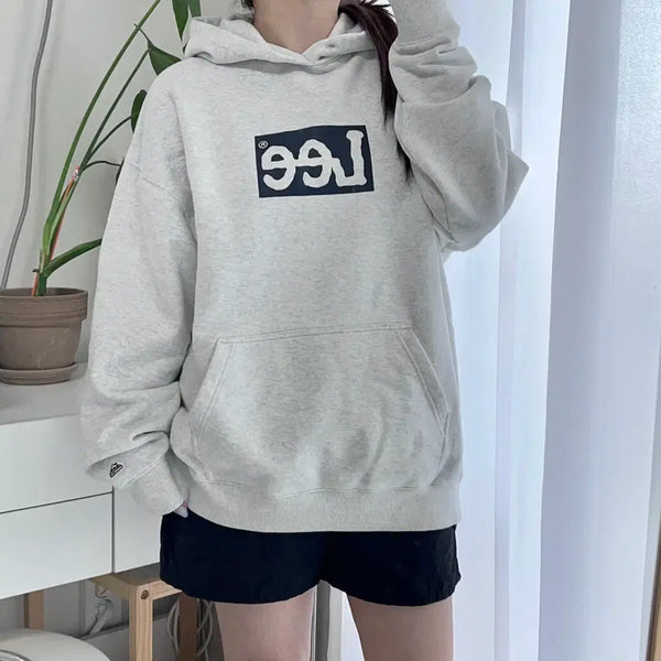 [BUNJANG] Lee Light Grey Hoodie (M) / Lee 라이트그레이 후드티 [ M ]