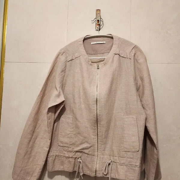 [BUNJANG] MCODE Women's Beige Zip-Up Jacket Size M / 엠코드 여성 베이지색 집업 자켓 M 사이즈