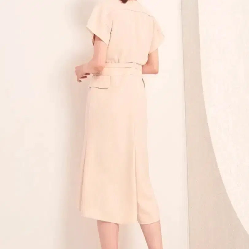 [BUNJANG] Mine Open Collar Button Dress / 마인 오픈 칼라 버튼 드레스원피스