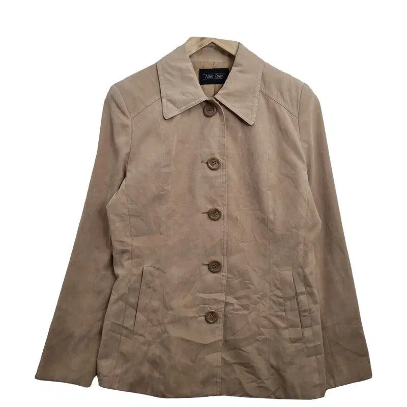 [BUNJANG] Aller Bien Vintage Beige Polyester Jacket / Aller Bien 빈티지 베이지 자켓 [9AR] 폴리에스터 100% 여성 구제 자켓