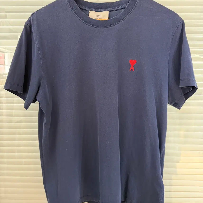 [BUNJANG] AMI Cotton T-shirt Navy / 아미 티셔츠