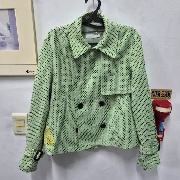 [BUNJANG] It MICHAA Light Green Dot Pattern Blazer Jacket / 잇미샤 자켓 블레이저