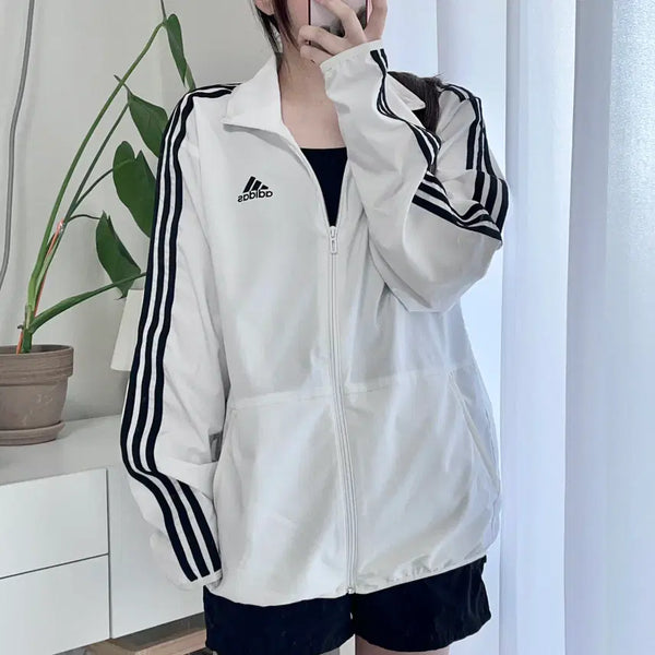 [BUNJANG] Adidas 3ST Windbreaker White - Size M / 아디다스 화이트 3ST 바막 [ M ]