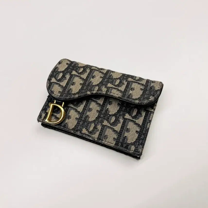 [BUNJANG] Dior Oblique Jacquard Saddle Wallet / 디올 오블리크 자카드 새들 지갑