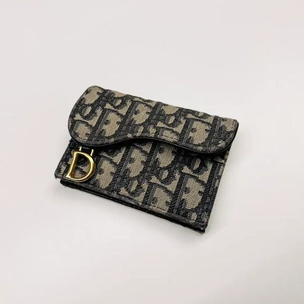 [BUNJANG] Dior Oblique Jacquard Saddle Wallet / 디올 오블리크 자카드 새들 지갑