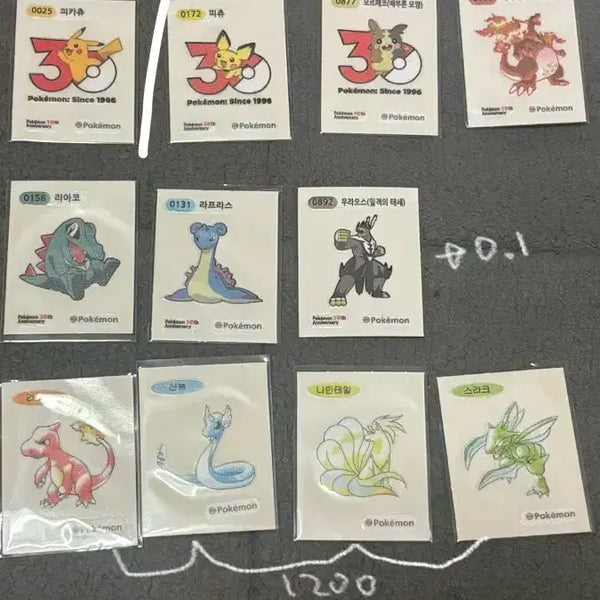 [BUNJANG] Pokemon 30th Anniversary Sticker Set / 포켓몬 30주년 띠부씰 팝니다