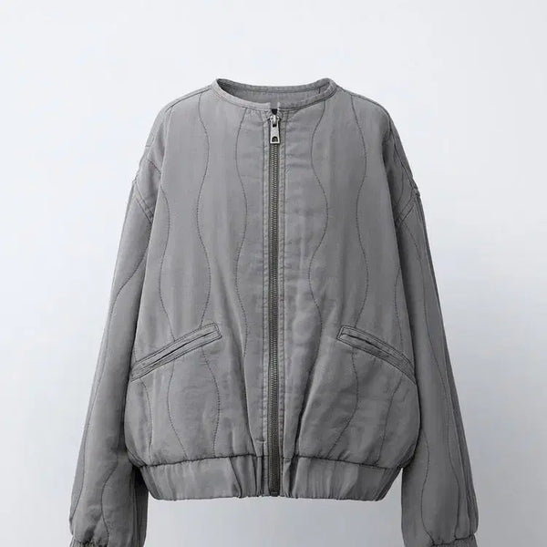 [BUNJANG] Zara Quilted Bomber Jacket (New) / 자라 퀼팅 봄버 자켓 새상품