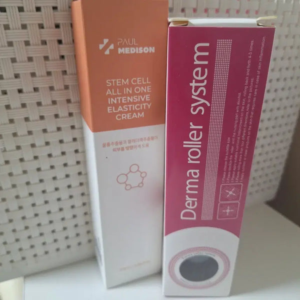 [BUNJANG] Pollemedison Stem Cell Intensive Elasticity Cream + Derma Roller Set (Sealed) / 미개봉 폴메디슨 줄기세포 인텐시브 탄력크림+더마롤러1개