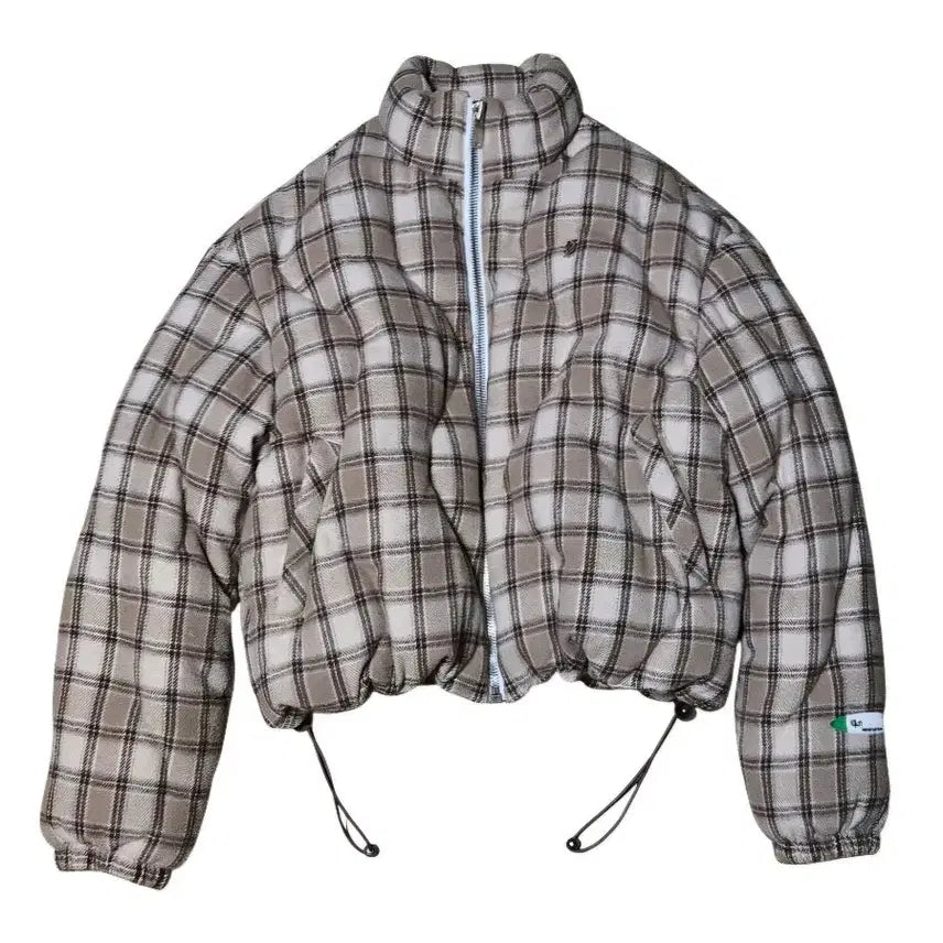 [BUNJANG] Kijun 2022 Flow Check Duck Down Padding Jacket / 기준 2022 플로우 체크 덕다운 패딩 / 여성 패딩/ 여자 패딩