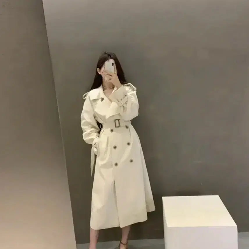 [BUNJANG] Long Trench Coat / 롱 트렌치코트