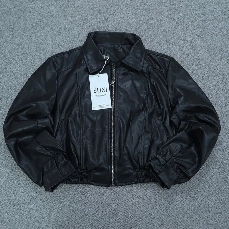 [BUNJANG] Vintage Leather Jacket / M 새상품 빈티지 가죽 자켓 | 0828B09