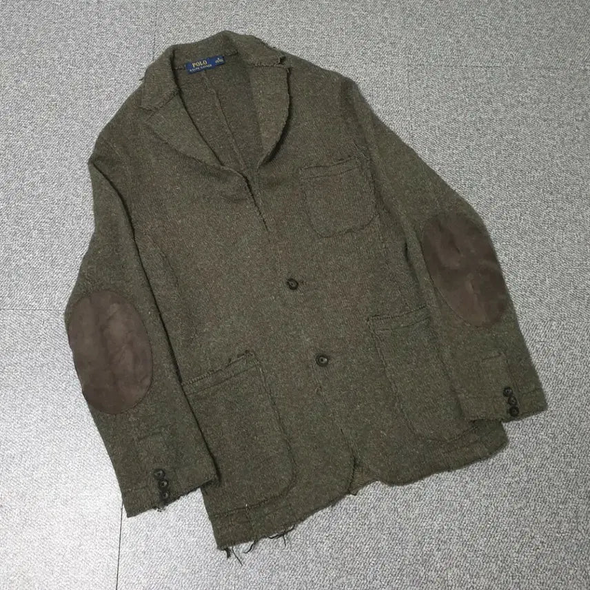 [BUNJANG] Polo Ralph Lauren Elbow Patch Knit Blazer Jacket / 폴로랄프로렌 엘보패치 니트 블레이져자켓 판매합니다