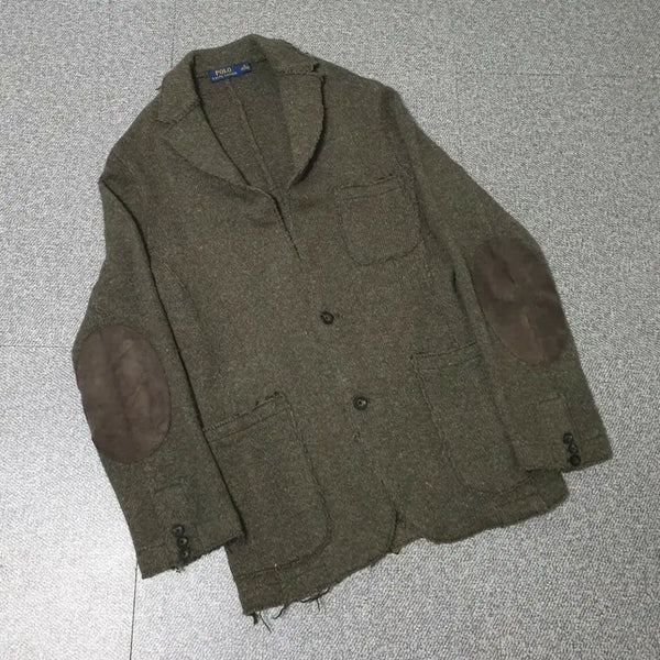 [BUNJANG] Polo Ralph Lauren Elbow Patch Knit Blazer Jacket / 폴로랄프로렌 엘보패치 니트 블레이져자켓 판매합니다