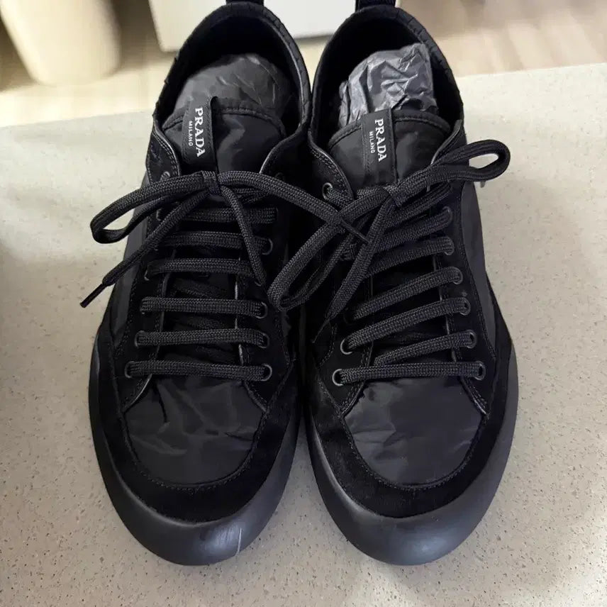 [BUNJANG] Prada Speed-Lock Sneakers Black Nylon Size 8 / 프라다 스피드록 스니커즈 8사이즈