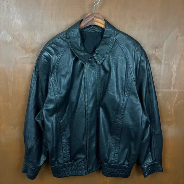 [BUNJANG] Bally Leather Bomber Jacket / 발리 레더 봄버 자켓