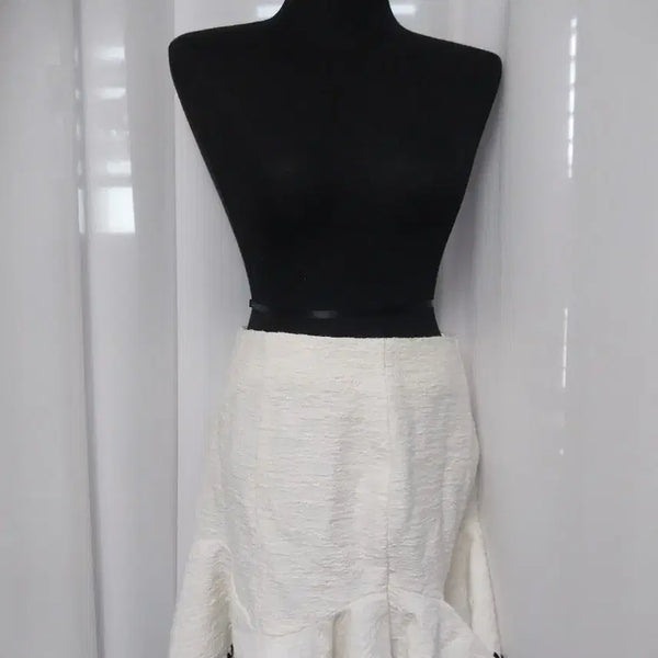[BUNJANG] White Ruffle Tiered Mini Skirt / 새하얀 프릴 캉캉 스커트