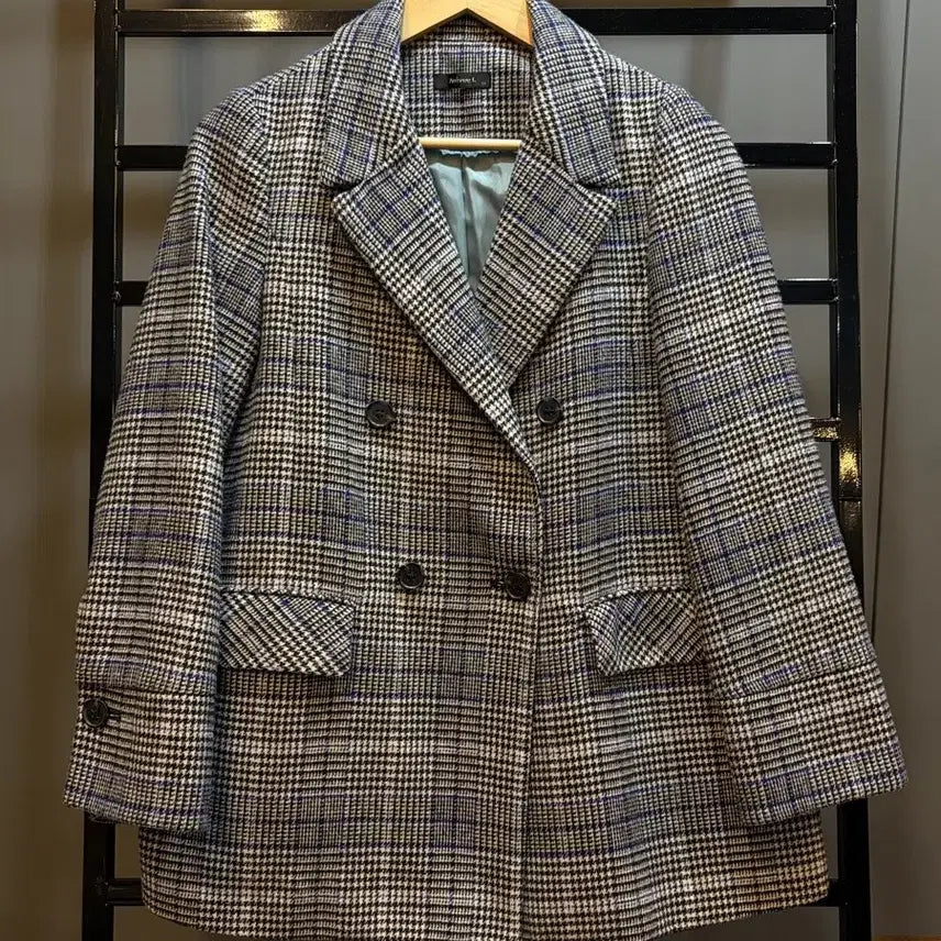 [BUNJANG] Anivee F Glen Check Double Breasted Blazer / [55] 아니베에프 Anivee F 글렌체크 더블 자켓 4.5