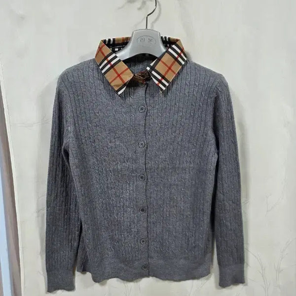 [BUNJANG] Women's Collar Cardigan Wool Blend / 고급스러운카라가디건(55-77)새제품