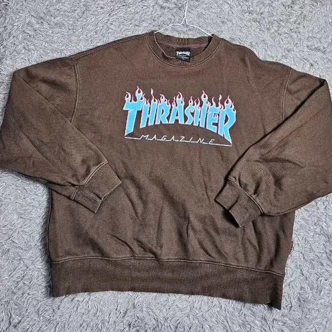 [BUNJANG] THRASHER MAGAZINE Sweatshirt - Brown (M) / (X1)트래셔 매거진 맨투맨 브라운 M