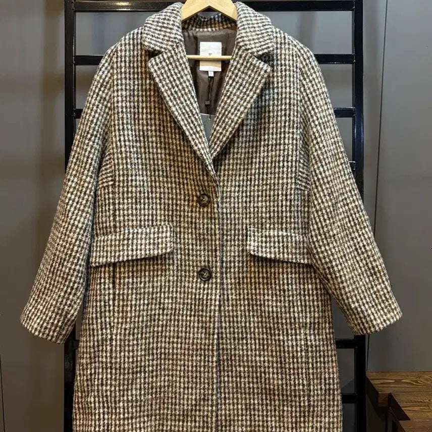 [BUNJANG] Renoma Houndstooth Check Wool Coat / [5] 레노마 renoma 하운드투스 체크 울 코트 새상품 4.9