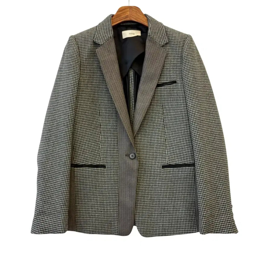 [BUNJANG] SYSTEM Houndstooth Check Wool Jacket Size S / 시스템 하운드투스 체크 울 자켓 S 정품