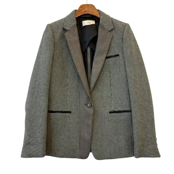 [BUNJANG] SYSTEM Houndstooth Check Wool Jacket Size S / 시스템 하운드투스 체크 울 자켓 S 정품