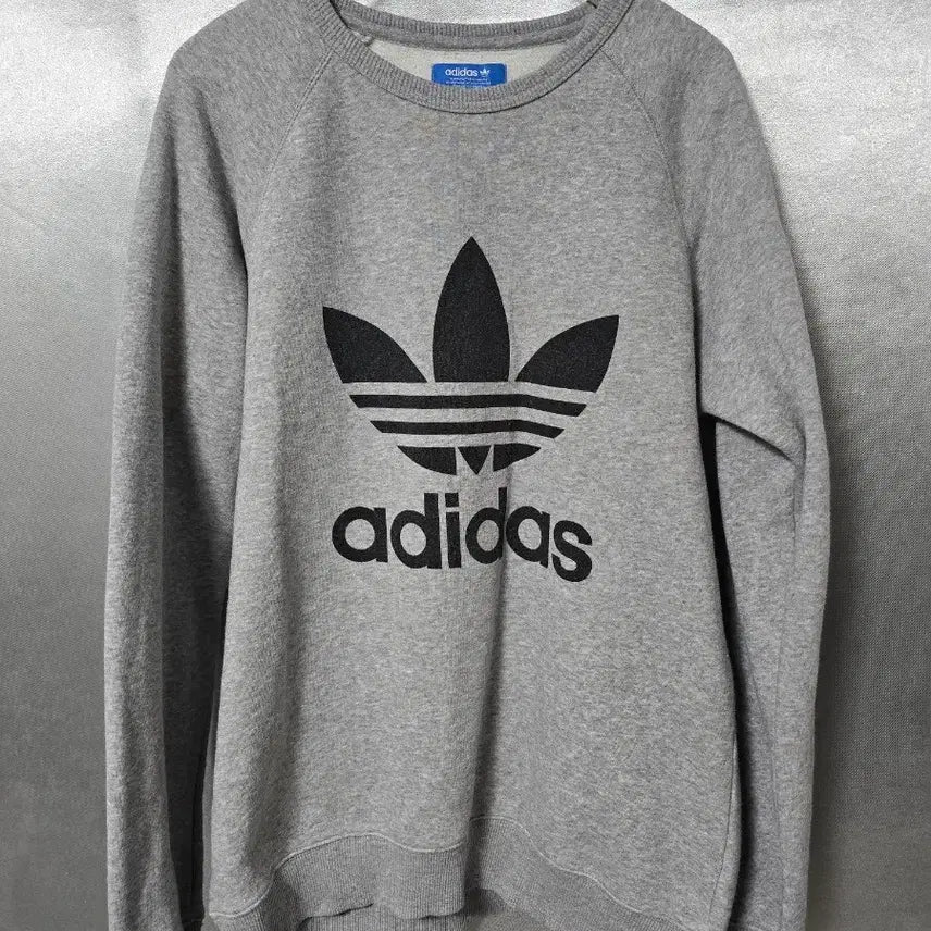 [BUNJANG] Adidas Big Logo Sweatshirt Grey / 아디다스 맨투맨 그레이