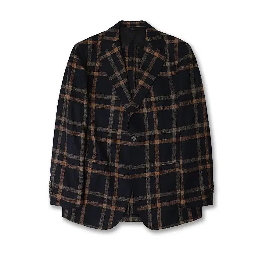 [BUNJANG] Gaiola Napoli Wool Cashmere Check Blazer Jacket / 가이올라 [Gaiola] 나폴리 울 캐시미어 체크 블레이저 자켓