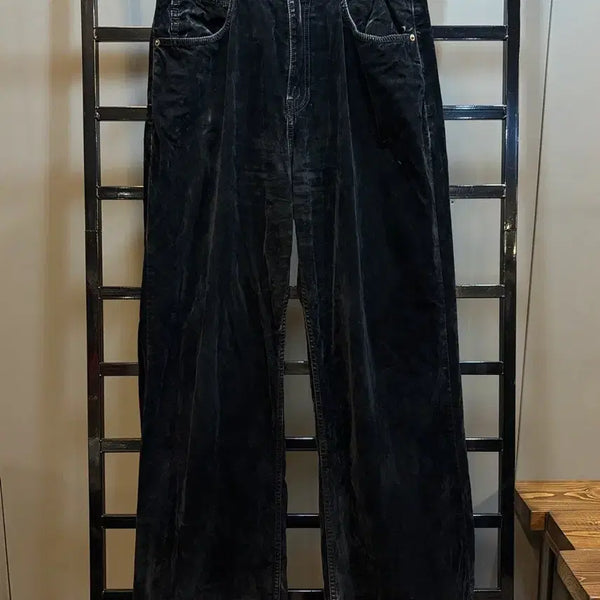 [BUNJANG] VIAPLAIN Velvet Bootcut Wide Pants / [30] 비아플레인 VIAPLAIN 벨벳 부츠컷 와이드 팬츠 6.9