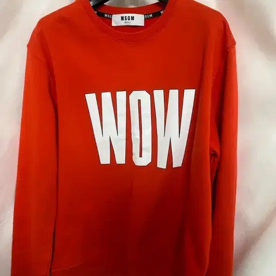 [BUNJANG] MSGM Milano Big Logo Sweatshirt Orange M / MSGM 밀라노 빅로고 맨투맨 스웻셔츠 오렌지 M 정품