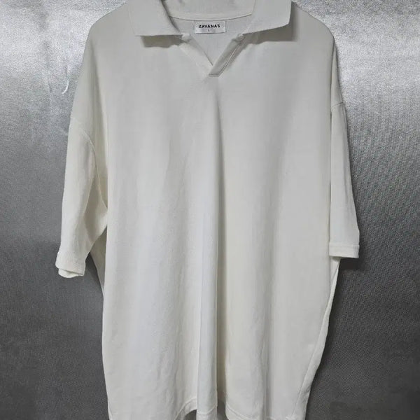 [BUNJANG] Javaness White Short Sleeve Polo T-shirt / 자바나스 화이트 반팔 카라티