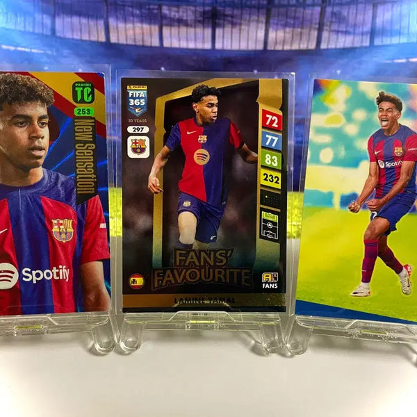 [BUNJANG] Panini Rare Soccer Card Bundle Set - Lamine Yamal (Barcelona) / 바르셀로나 라민 야말 3종 레어 파니니 축구카드
