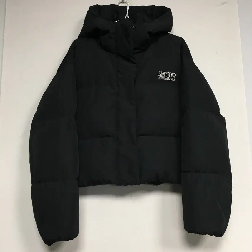 [BUNJANG] Egoist Cropped Goose Down Puffer Jacket Size 66 Black / 에고이스트 크롭 구스 패딩 66