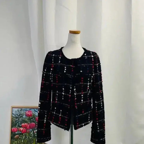 [BUNJANG] Jil Stuart Tweed Long Sleeve Short Jacket Black / 질바이스튜어트 트위드 긴팔 숏자켓 [블랙]