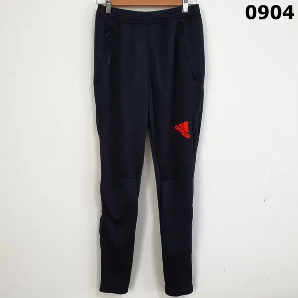 [BUNJANG] Adidas Training Pants Navy Orange Logo Size 95 / 아디다스 트레이닝 팬츠 네이비 오렌지 로고 95