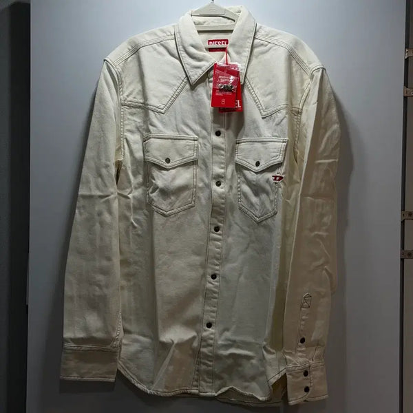 [BUNJANG] Diesel Western Denim Shirt White / [새상품, L] 디젤 웨스턴 데님 셔츠 화이트