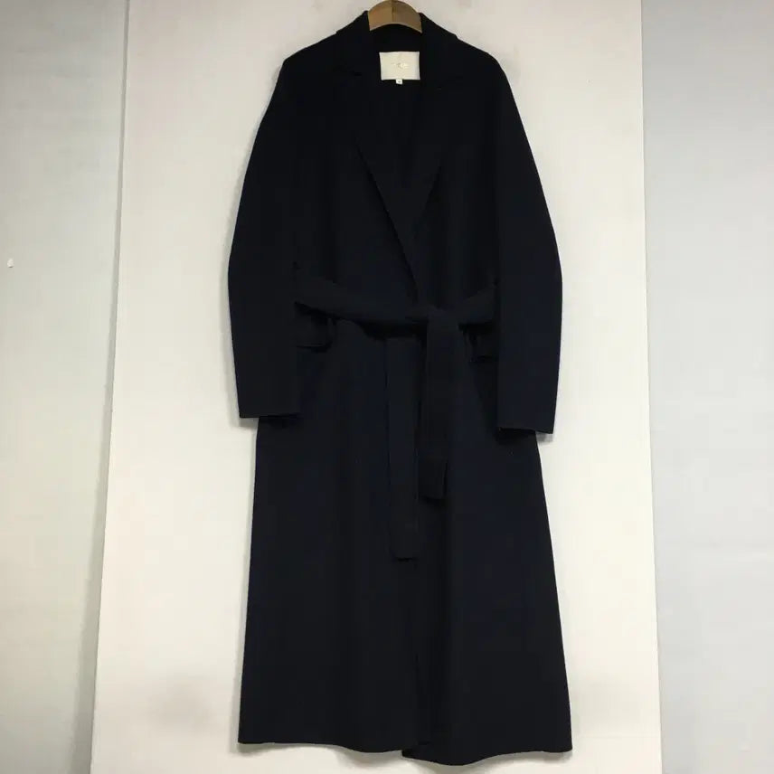 [BUNJANG] MAJE Belted Handmade Wool Coat Navy Size 38 / MAJE 마쥬 핸드메이드 벨티드 코트 38