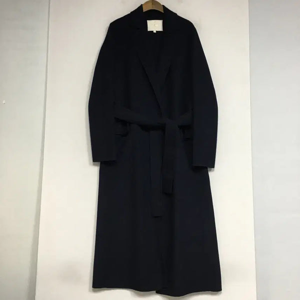 [BUNJANG] MAJE Belted Handmade Wool Coat Navy Size 38 / MAJE 마쥬 핸드메이드 벨티드 코트 38