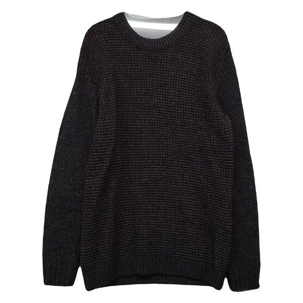 [BUNJANG] Premium Wool Modern Basic Round Knit - Grey / 시리즈 남성 그레이 프리미엄 울 모던 베이직 라운드 니트 95