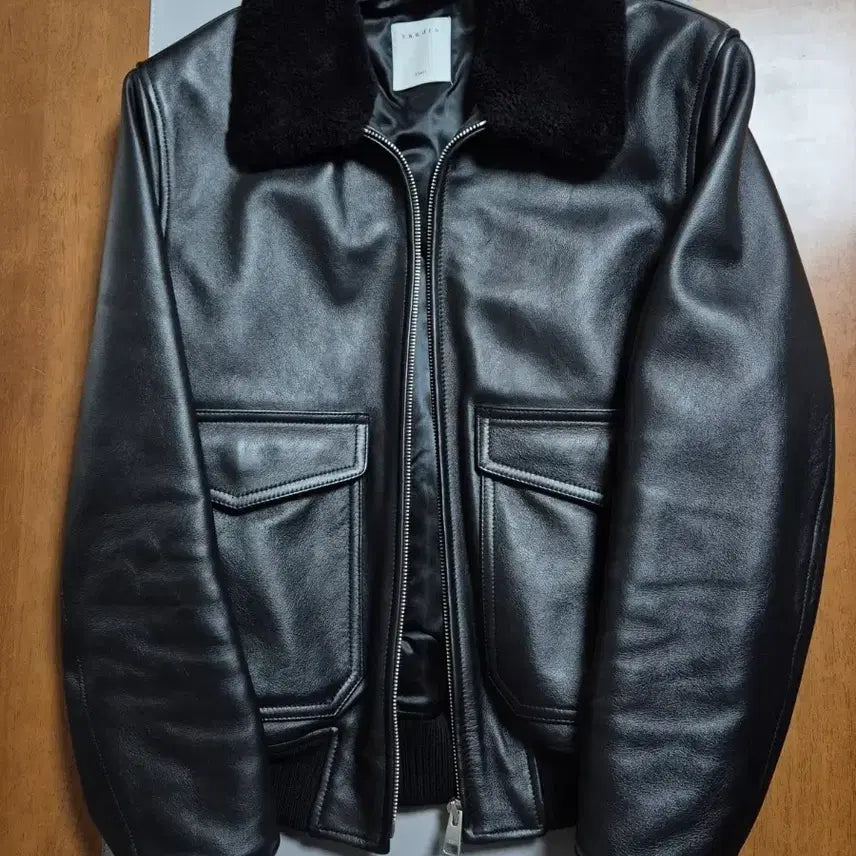 [BUNJANG] Sandro Homme Shearling Aviator Bomber Leather Jacket Black / 산드로옴므 시어링 에비에이터 봄버 가죽자켓 L 블랙