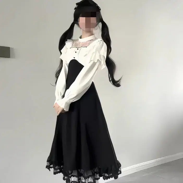 [BUNJANG] GRL Frill See-through Dress M / 스나계 프릴 시스루 원피스 grl 피움 양산형 지뢰계 스나이델
