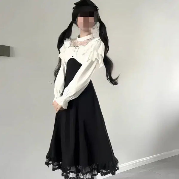 [BUNJANG] GRL Frill See-through Dress M / 스나계 프릴 시스루 원피스 grl 피움 양산형 지뢰계 스나이델