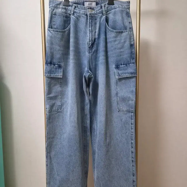 [BUNJANG] Studio Tomboy Cargo Denim Pants Blue / 스튜디오 톰보이 카고 데님 팬츠 블루